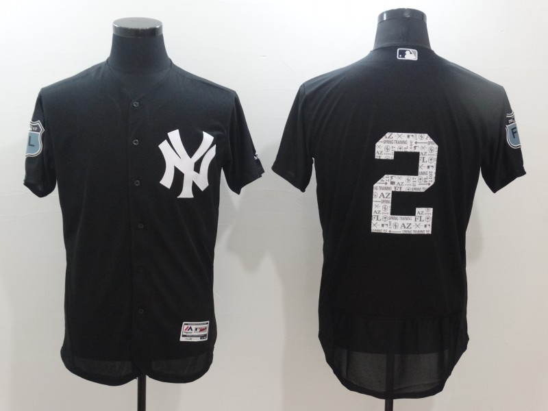 2017 MLB New York Yankees #2 Jeter Black Jerseys->->MLB Jersey